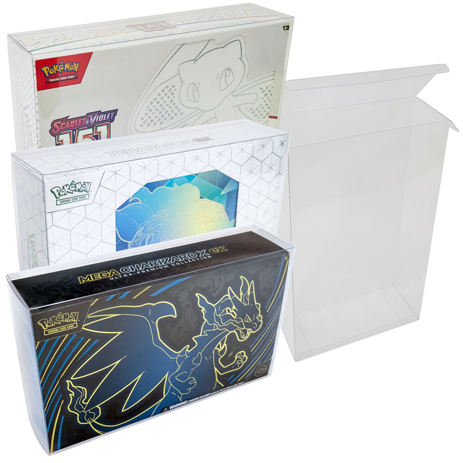 Pokemon 151, Mega Charizard X ex and Terapagos ex UPC Ultra