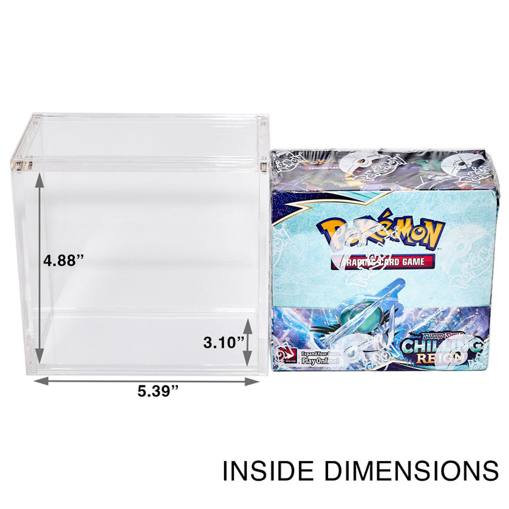 acrylic pokemon card holder Acrylic Case for Pokemon Booster Box (6mm thick) – Platinum Protectors Wholesale