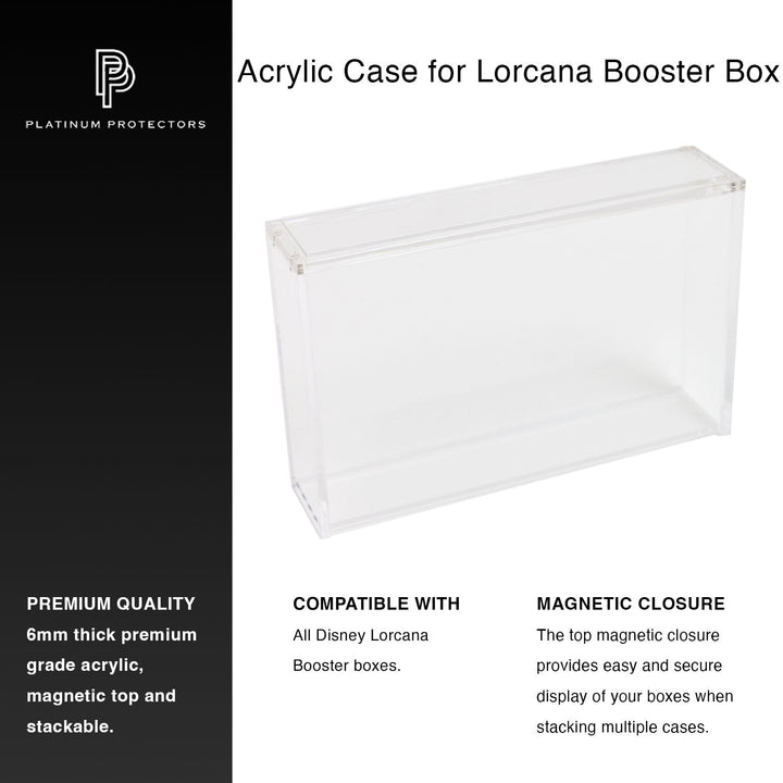 pre order lorcana booster box Arcylic Case for Disney Lorcana Booster Box – Platinum Protectors Wholesale