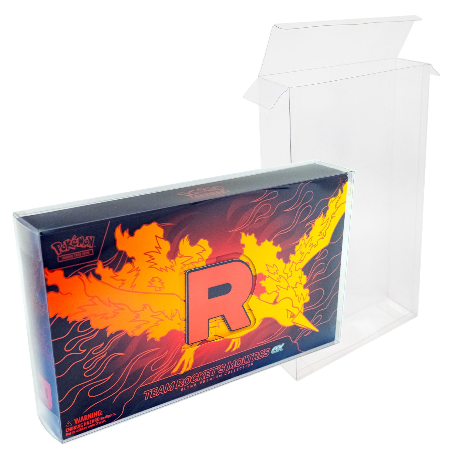 Pokemon Team Rocket's Moltres EX UPC Box Protectors- UV & Scratch-Resi ...