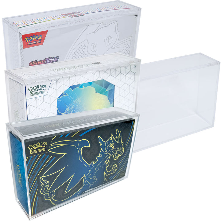 Acrylic Case for Pokemon 151, Mega Charizard X ex and Terapagos ex UPC Ultra Premium Collection Box Acrylic Case for Pokemon 151, Mega Charizard X ex and Terapagos ex UPC Ultra Premium Collection Box